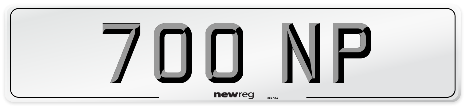700 NP Number Plate from New Reg